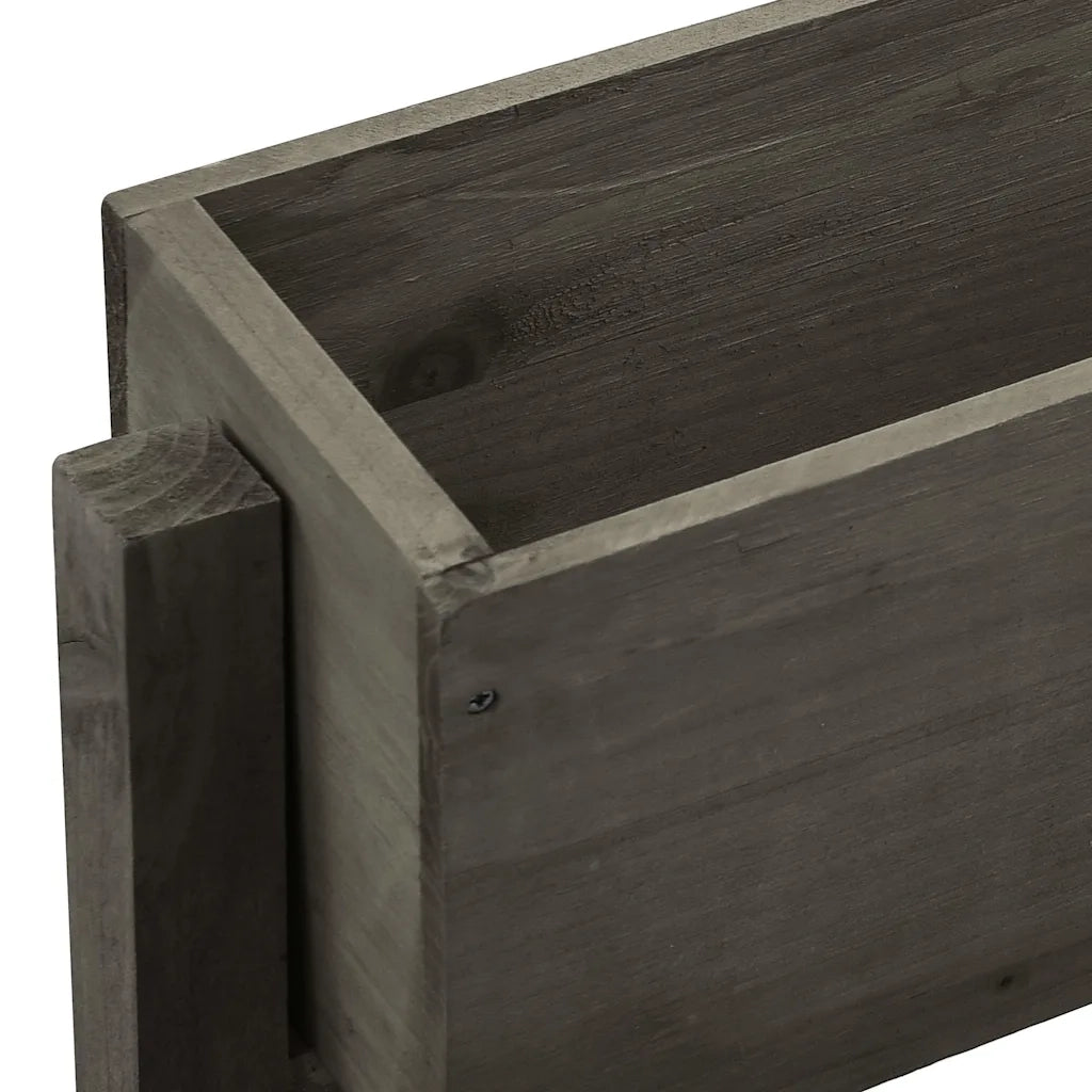 Fioriera da Giardino Pieghevole Grigia 60x14x75 cm Legno Abete 314841