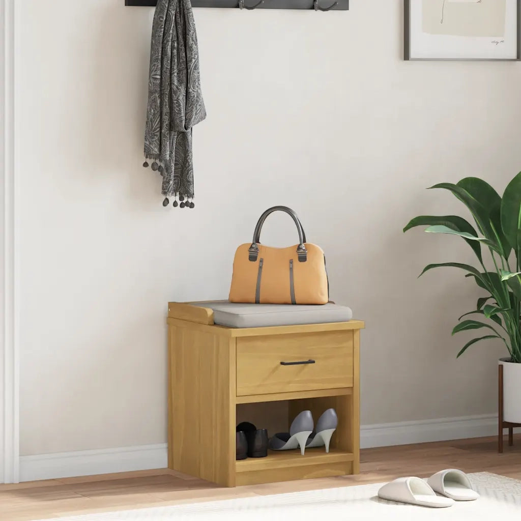 Panca da Corridoio SANDNES 45x40x50 cm Legno Massello di Pino 4010446