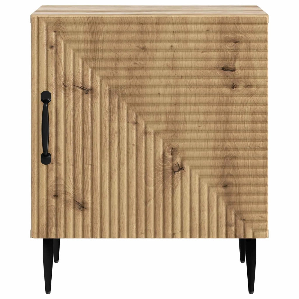 Armadio da Notte 2 pcs Rovere Artigianale 43 x 34,5 x 50 cm