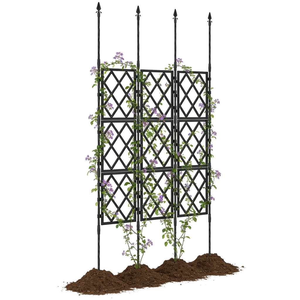 Griglia da Giardino Pieghevole ¨C zephmum ¨C Nero 85x197 cm