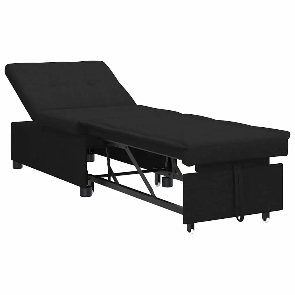 vidaXL Divano letto Nero 194 x 67 x 37 cm Tessuto