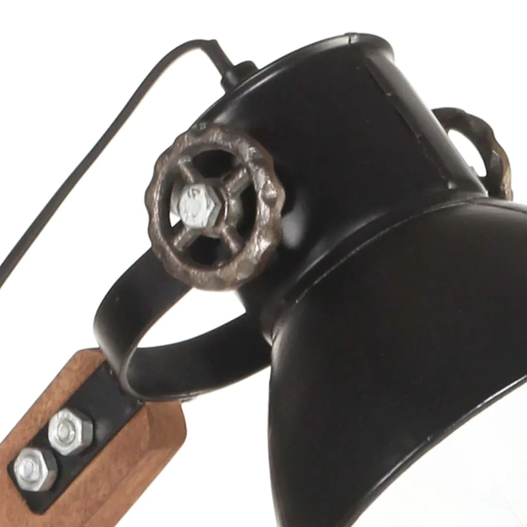 Lampada da Scrivania Industriale Nera Rotonda 58x18x90 cm E27 320553