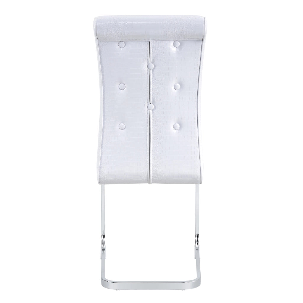 Set 2 Sedie da Pranzo Retr¨° Imbottite ¨C MINIMAL ¨C Similpelle, Design con Fibbia, Gambe in Metallo