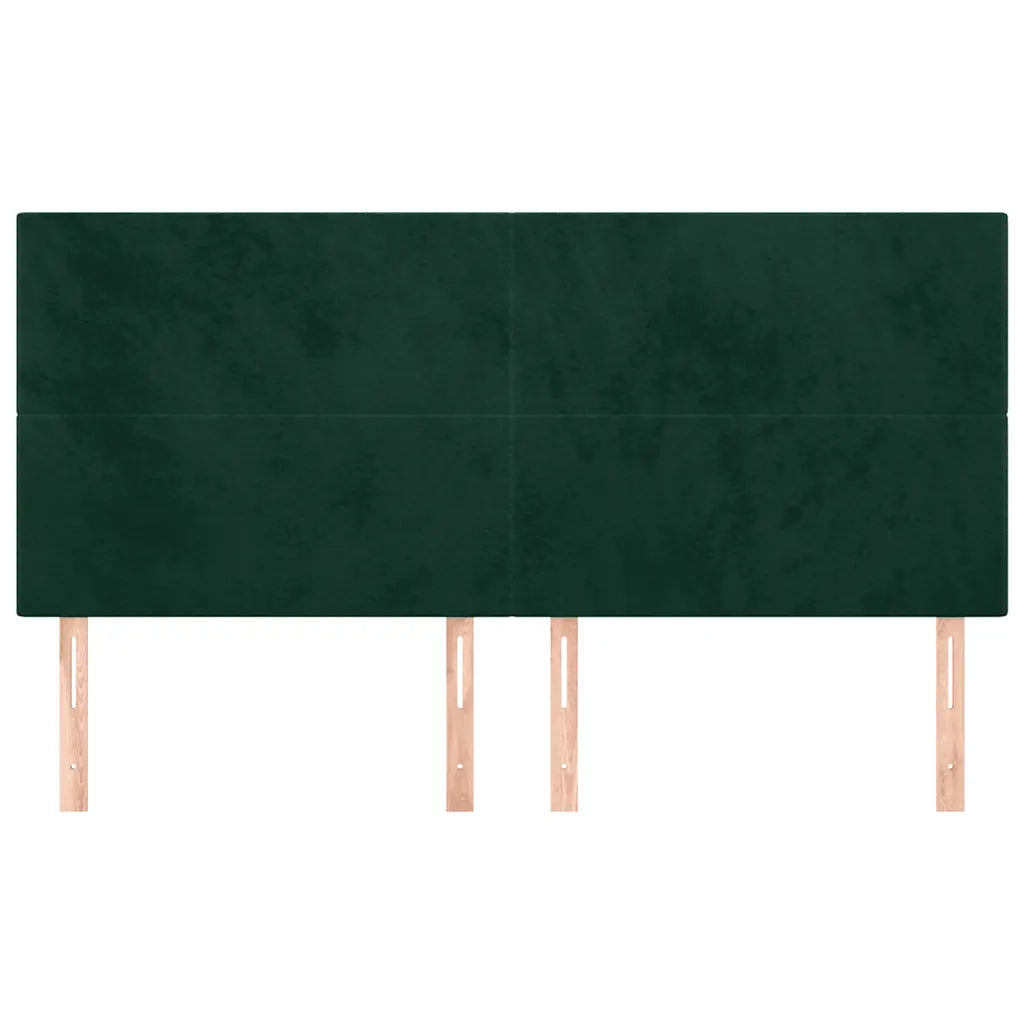 Testiera 4 pz Verde Scuro 80x5x78/88 cm in Vellutocod mxl 97622