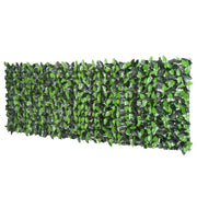 Siepe artificiale frangivista 300x100 cm in plastica verde scuro da giardino