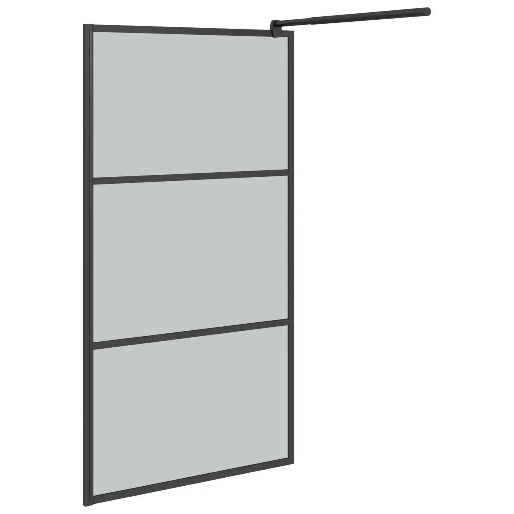 Parete Doccia Walk in 100x195 cm in Vetro Scuro ESG Nero 151891