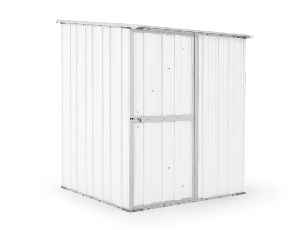 Box in Acciaio Zincato Casetta da Giardino in Lamiera 1.55 x 1.75 m x h2.02 m - 60 KG – 2.71 metri quadri - BIANCO
