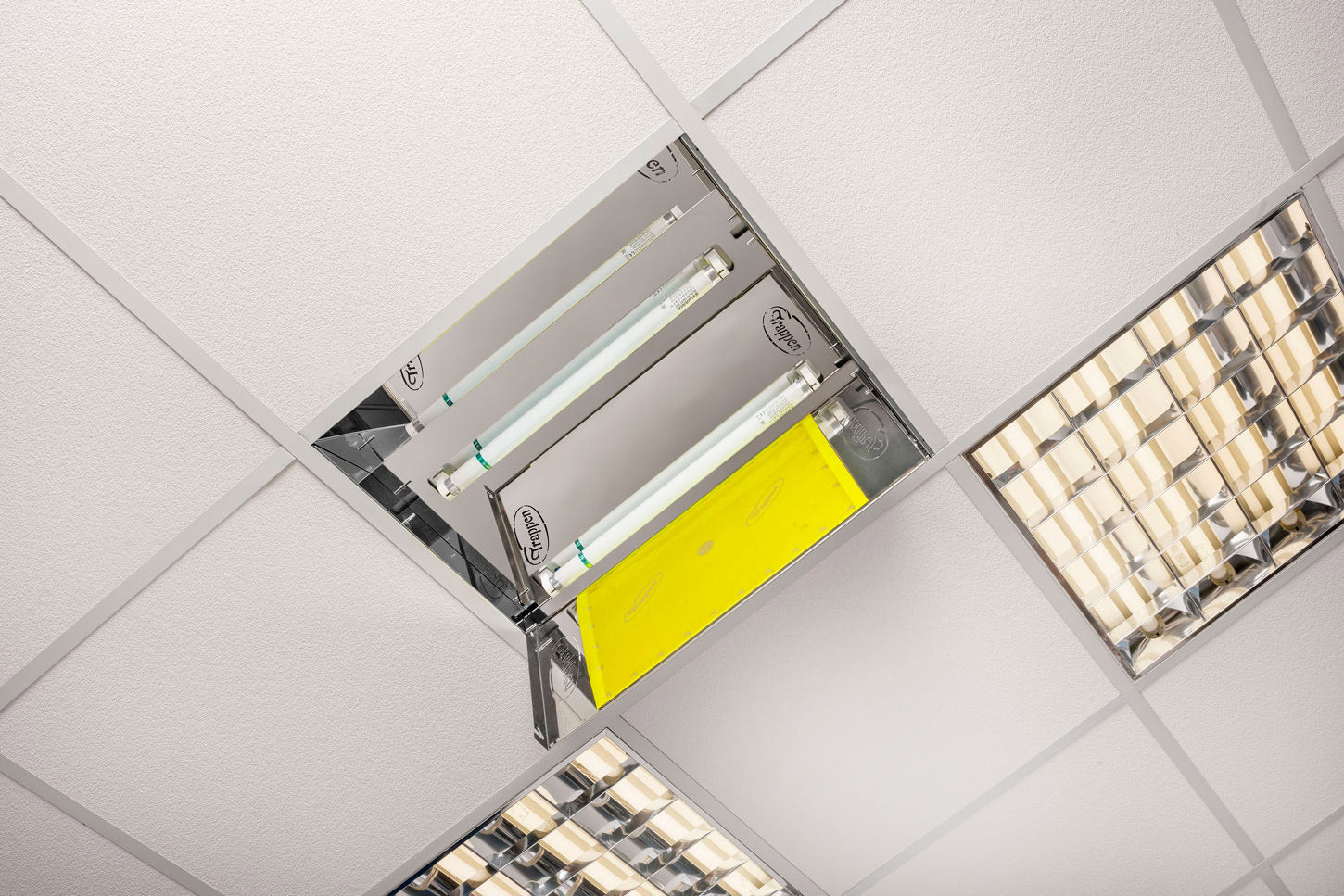 Kit Zanzariera Elettrica da Incasso 60x60 cm 50W Trappen Luna 50 + 10 Cartoncini