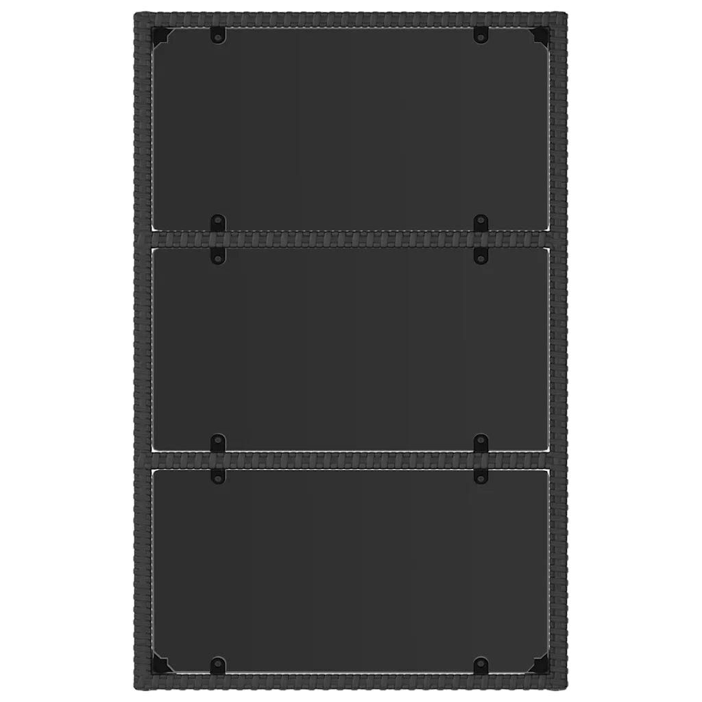 Set Divani da Giardino 4 pz con Cuscini Nero in Polyrattan 319506