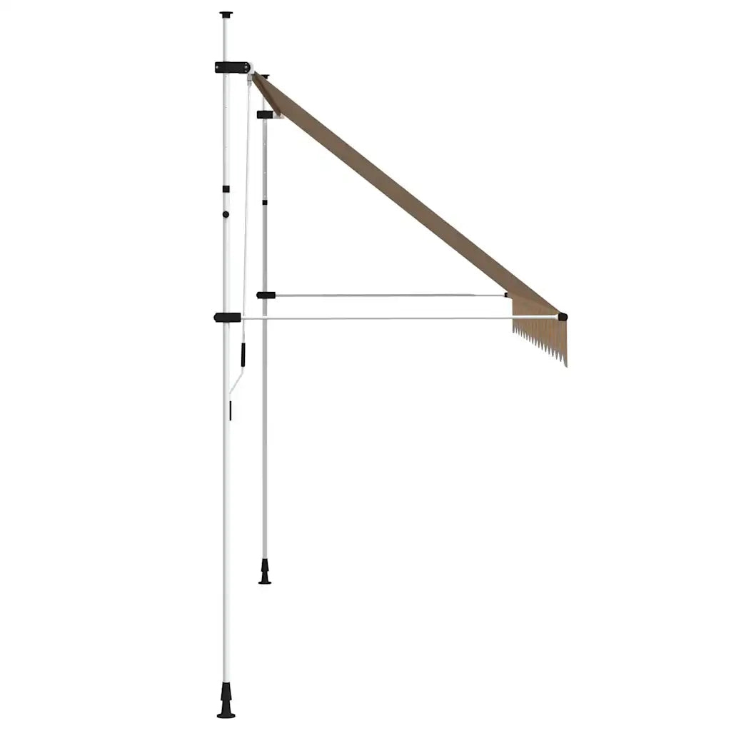Tenda da Sole Retrattile Manuale 350 cm a Strisce Blu e Gialle