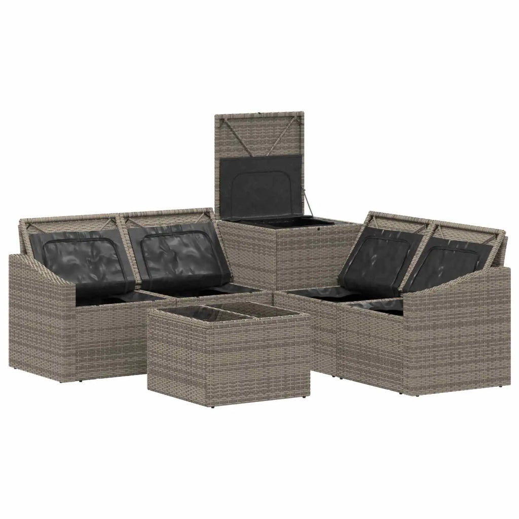 Set di divani 6 pz Grigio e Grigio Scuro 3447298