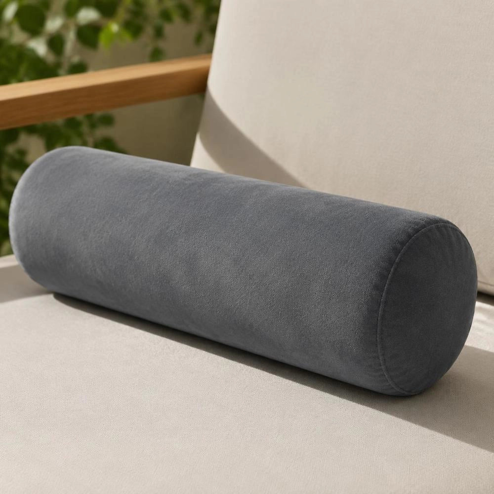 Decorative Cushions, 2 Pieces, Dark Grey, 15x50 Cm, Velvet