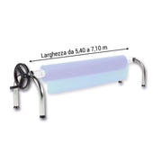 Rullo Avvolgitore Stazionario Rollertube Per Piscine Fino A 7,10 M Di Larghezza