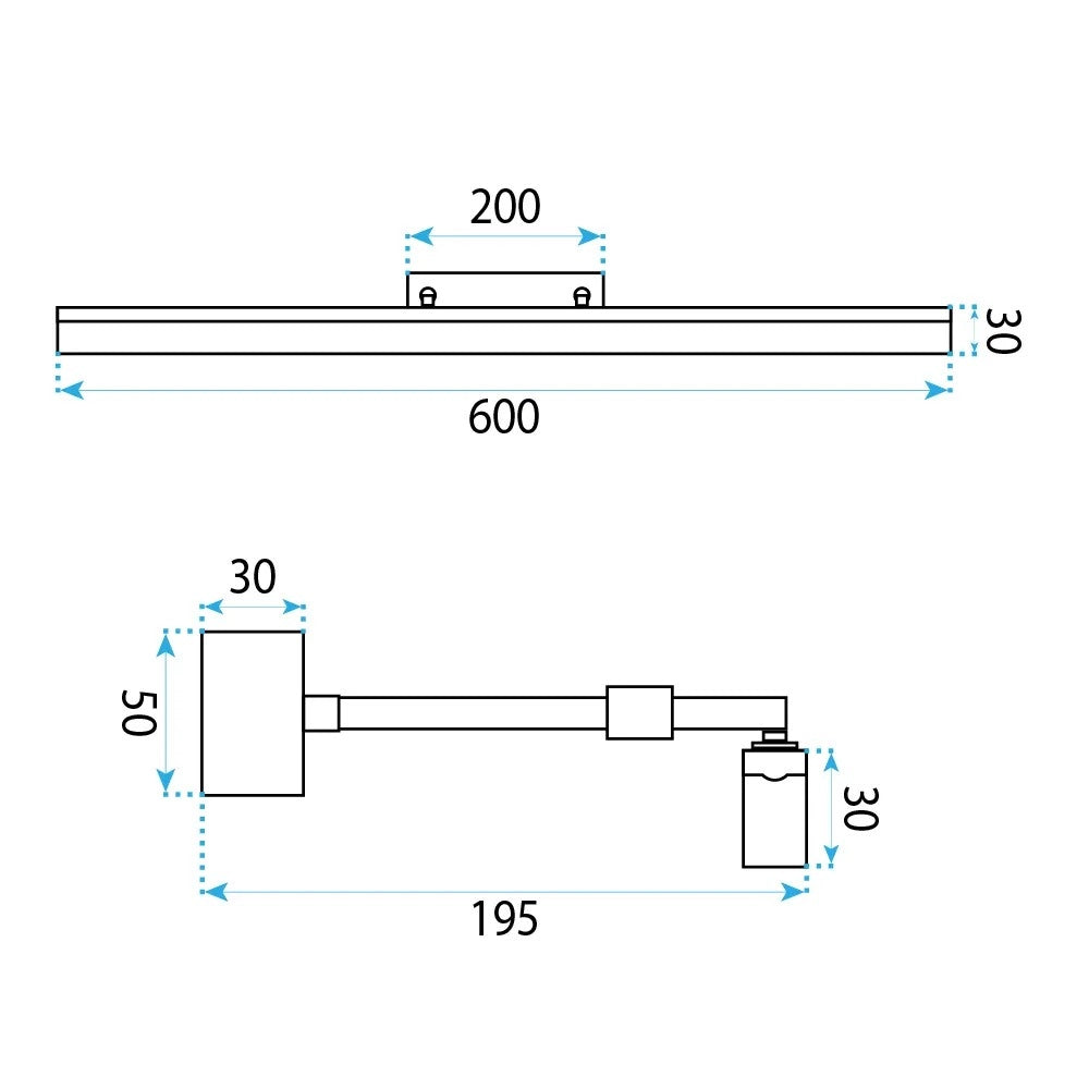 Applique Da Bagno Led APP1879-1W 60cm Black