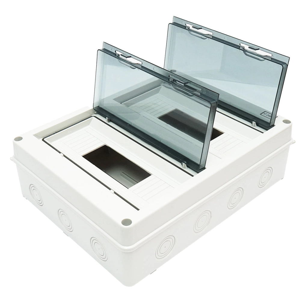 Quadro elettrico da parete, 2 file, 24 moduli, IP65, 420x295x130mm