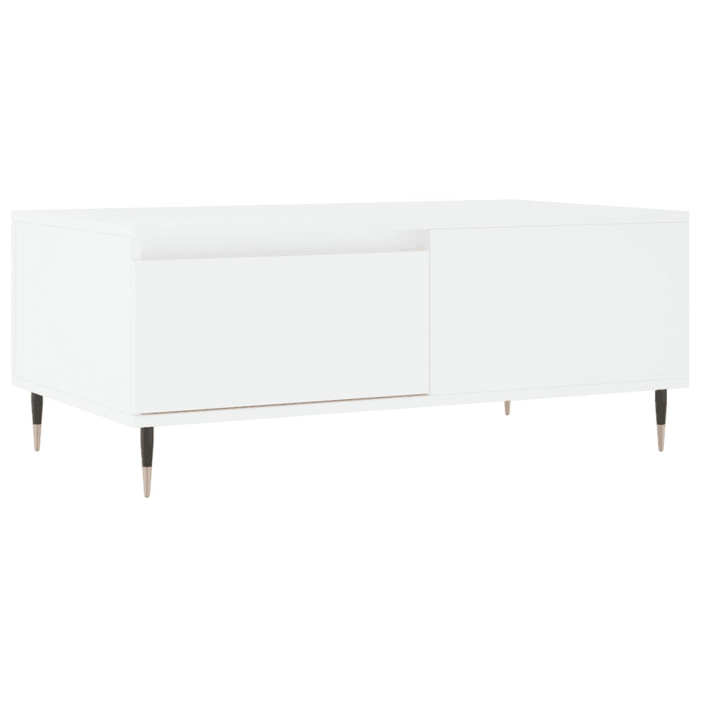 Tavolino da Salotto Bianco 90x50x36,5 cm in Legno Multistrato 830796