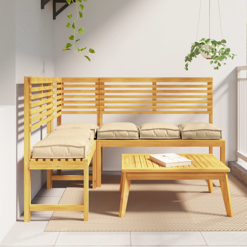 Cuscini per pallet per seduta 6 pezzi Beige 40x40x8 cm in tessuto Oxford