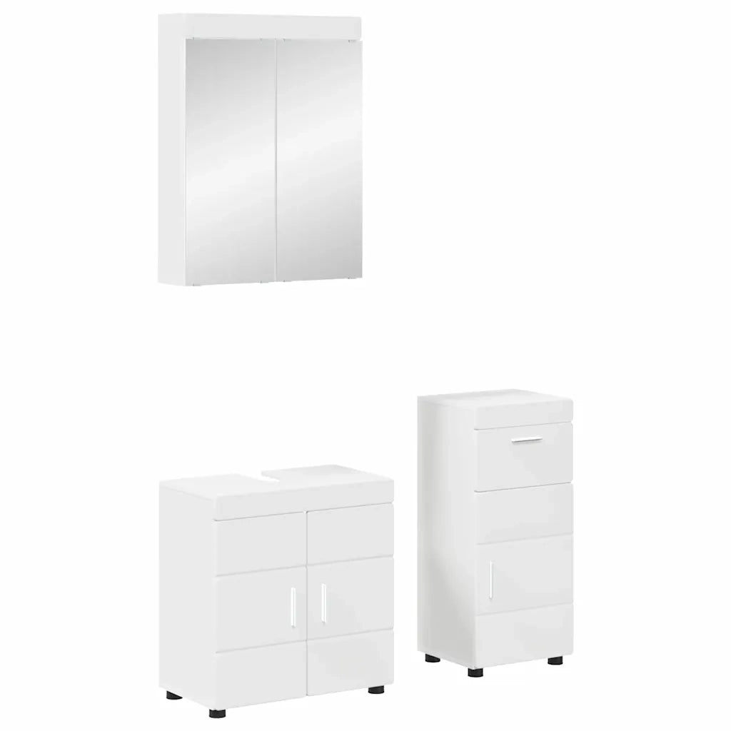 Set di mobili per il bagno TULUM 3 pcs Bianco 60 x 34 x 63 cm 3398024