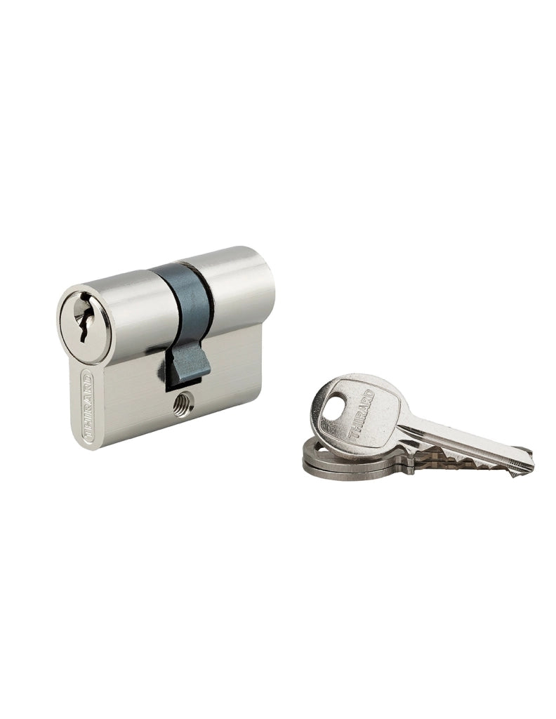Cilindro europeo SA 21 x 21 mm nichelato, 3 chiavi – THIRARD