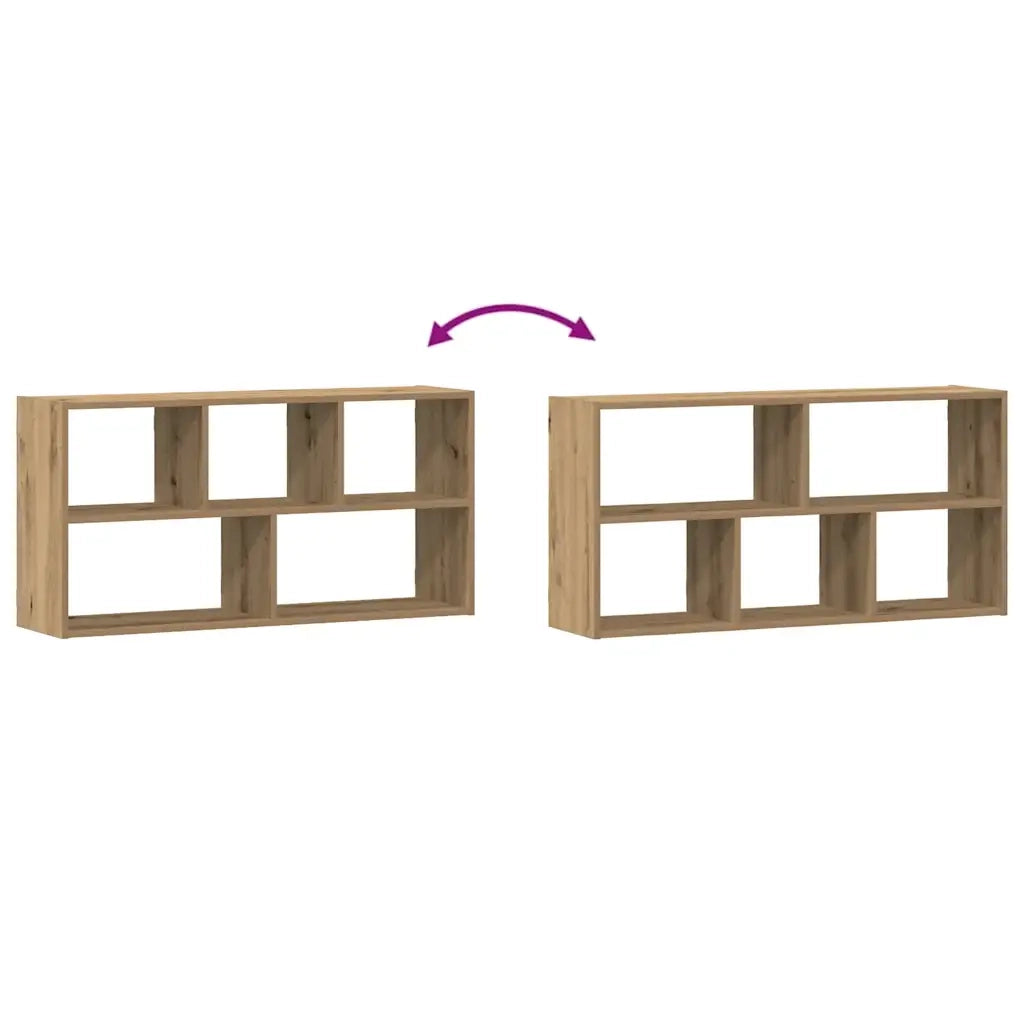 Scaffale a Parete Rovere Artigianale 100x25x50 cm in Truciolato 853280