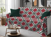 Telo Arredo Copritutto Copridivano In 100% Cotone Fantasia Tartan - Matrimoniale - Tartan