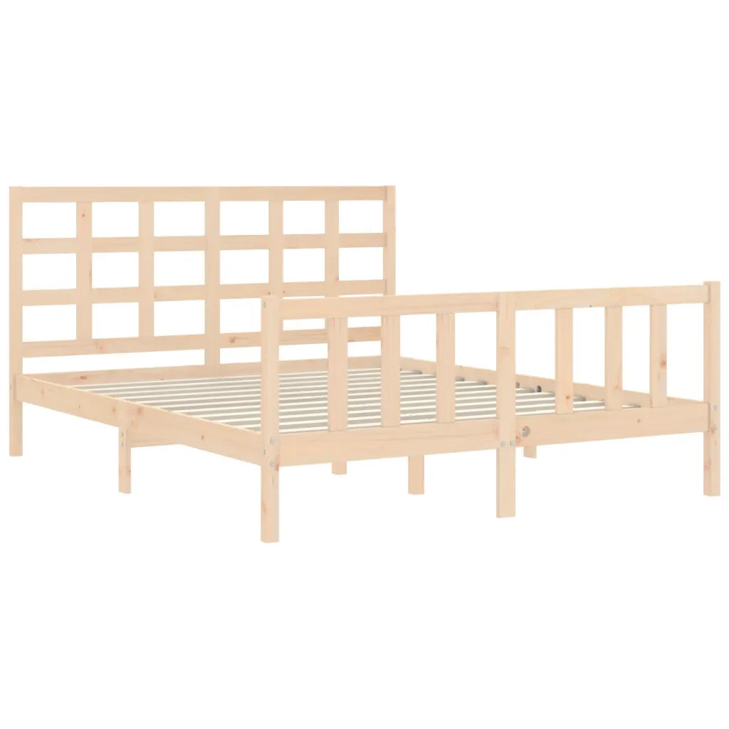 Giroletto senza Materasso-Struttura Letto 160x200 cm in Legno Massello di Pino 591241
