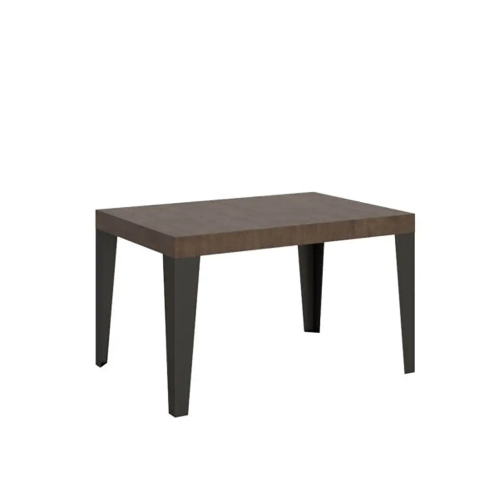 Tavolo allungabile 110/194x70 cm Flame colore noce gambe antracite