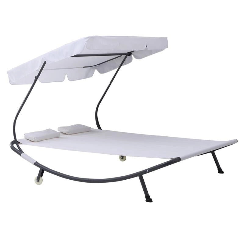 LETTINO PRENDISOLE MATRIMONIALE CON TETTUCCIO REGOLABILE 200X173X155CM CREMA