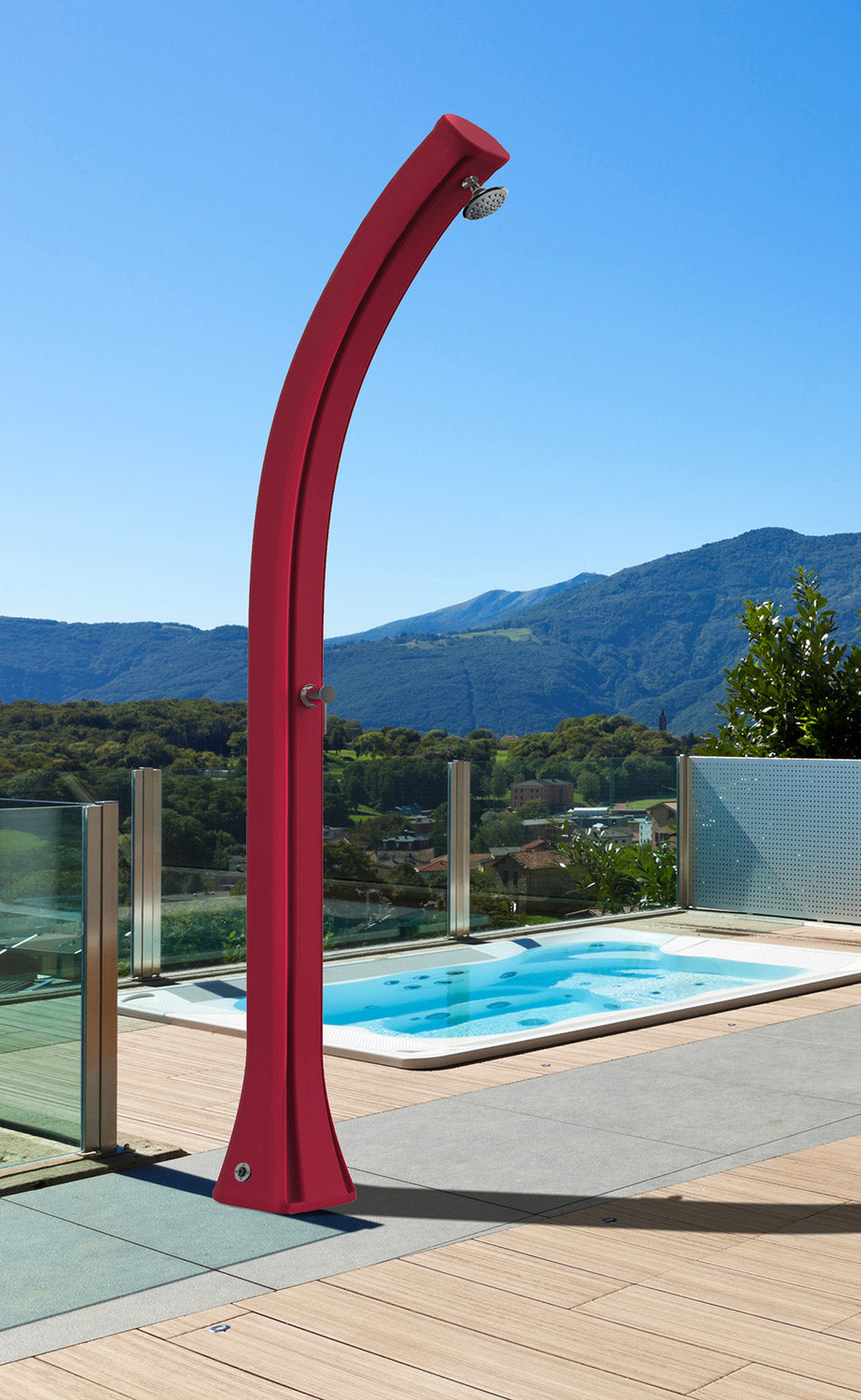 Doccia Solare da Giardino 44L Miscelatore Arkema Happy XL Ruby