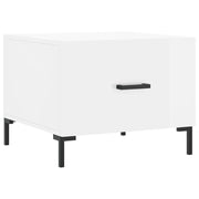 Tavolino da salotto | Tavolino da caff¨¨ | Tavolino da Soggiorno Bianco Lucido 50x50x40 cm Legno Multistrato