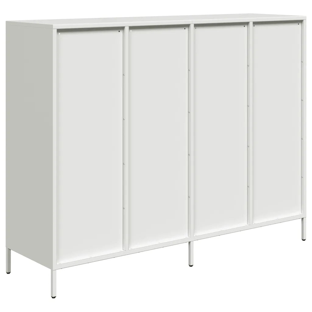Credenza Bianca 135x39x103,5 cm in Acciaio Laminato a Freddo 3307178