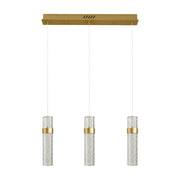 Lampada a sospensione LAGOS oro 60 cm tubi LED 24W