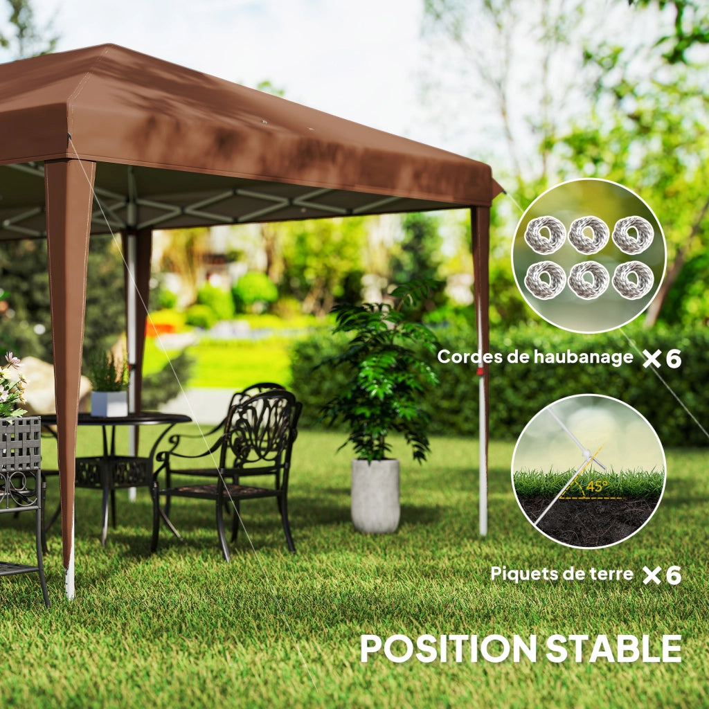 Tonnelle da giardino ¨C zephmum ¨C 6x3 m marrone acciaio
