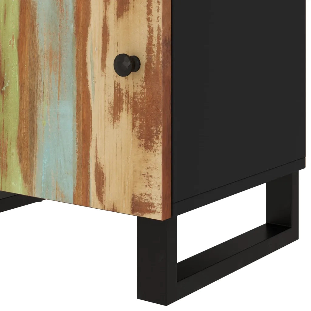 Comodino 50x33x60cm Legno Massello Recupero e Legno Multistrato 350658