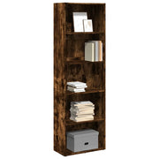 Libreria-Scaffale per Libri-Mobile di Stoccaggio Rovere Fumo 60x30x189 cm in Legno Multistrato