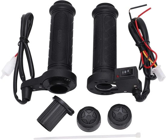 Manubrii Elettricamente Riscaldati per Motocicli 1 Paio 22 mm (7/8 '') Universali Nero