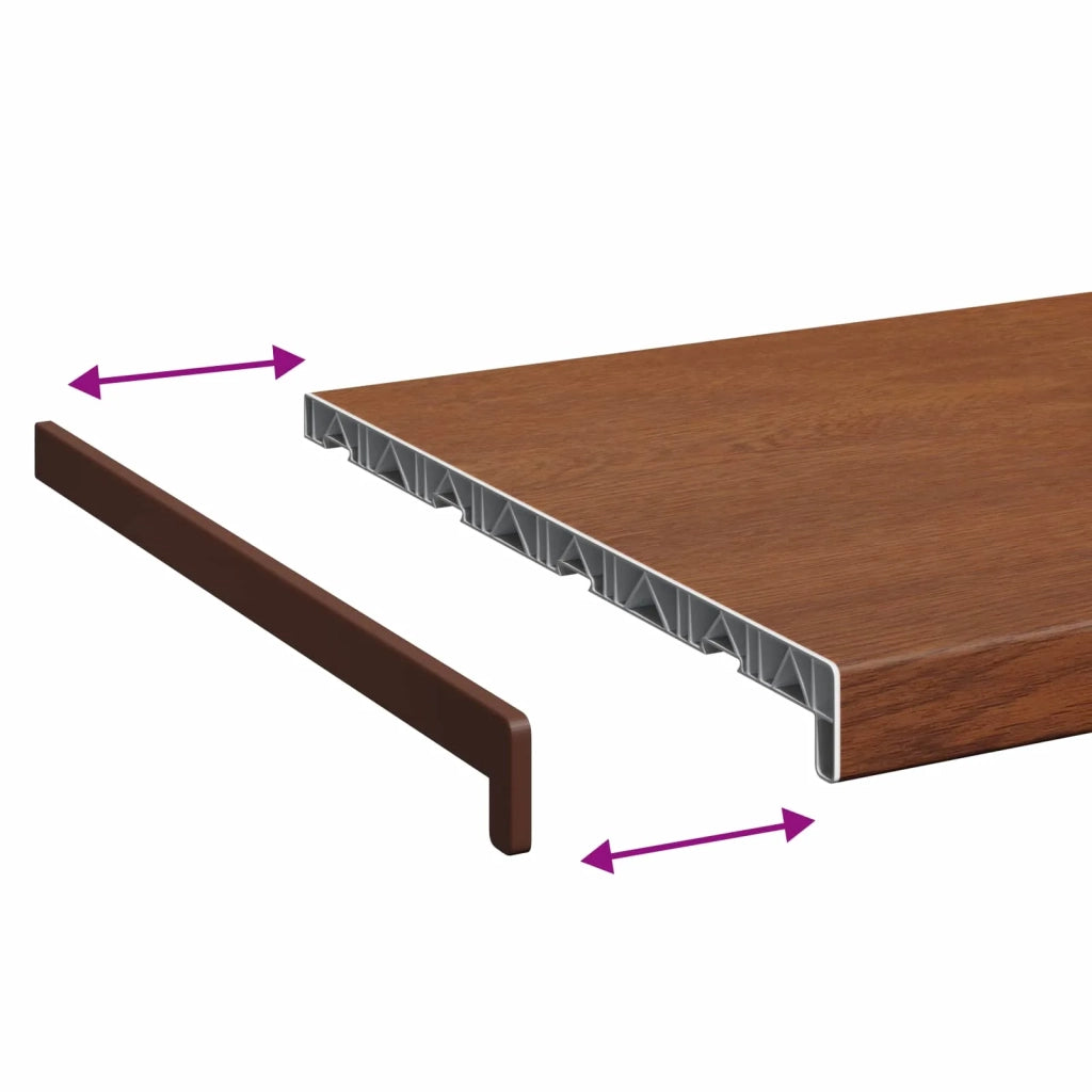 Soglia della Finestra Legno Marrone 100 x 45 x 4,5 cm PVC