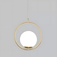 Lampada Da Soffitto Pensile Di Vetro Palla Oro Bianco Oro G109-1w Gold