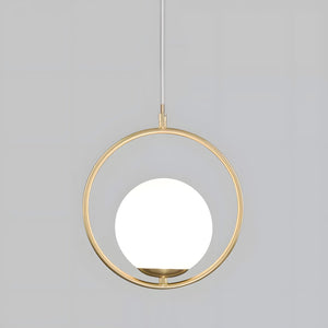 Lampada Da Soffitto Pensile Di Vetro Palla Oro Bianco Oro G109-1w Gold
