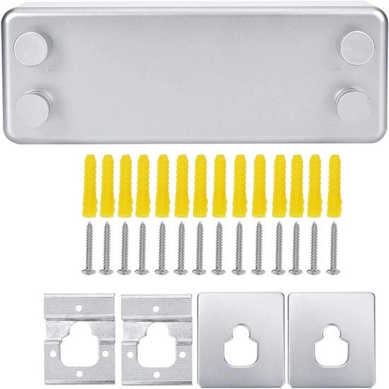 Linea di installazione perimetrale in alluminio, 4 m, pesante, con piastra in plastica e acciaio inossidabile per interni, hotel, casa, balcone, bagno.