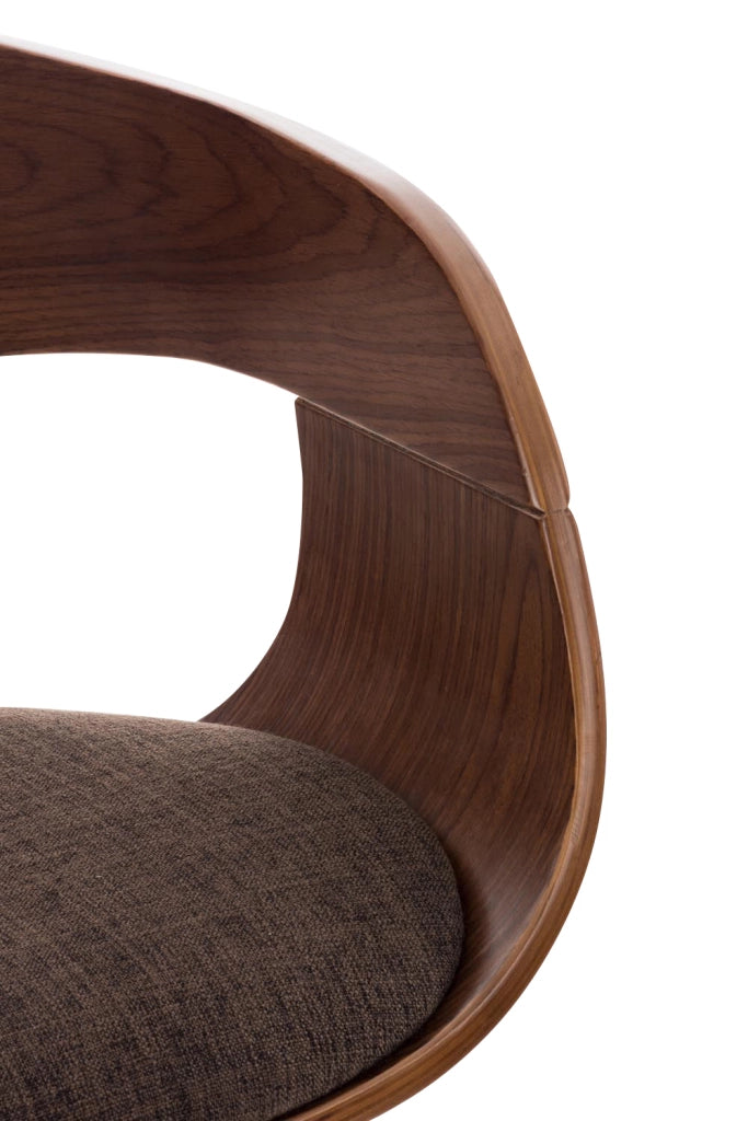 Sgabello cucina KINGSTON in tessuto Noce/marrone