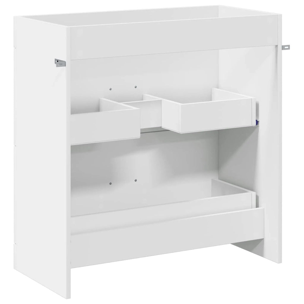 Mobiletto da Bagno Sotto Lavabo Bianco 78,5 x 37,5 x 81 cm