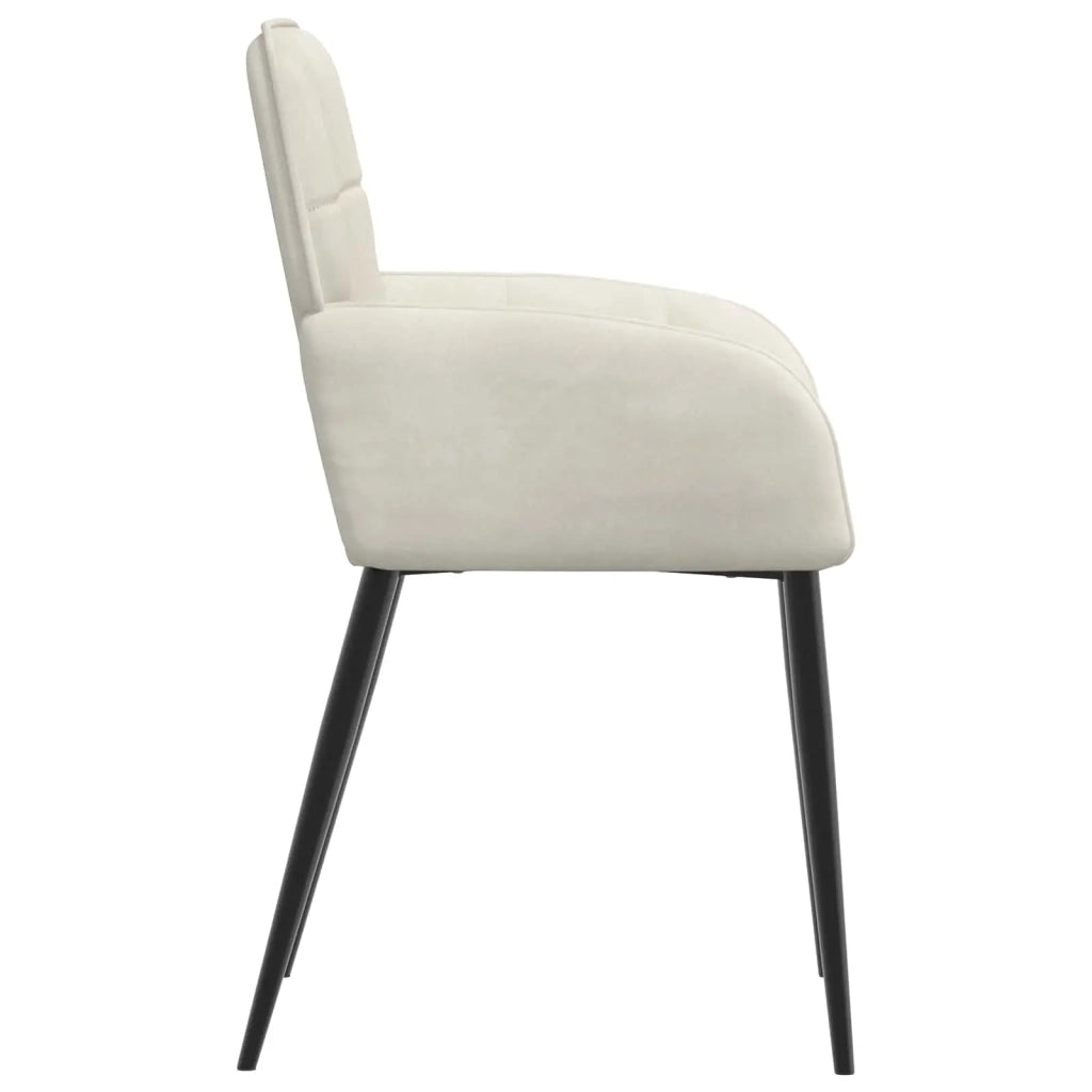 Sedie da pranzo 2 pcs Velluto (V) Crema 56,5 x 50 x 86 cm 42034277