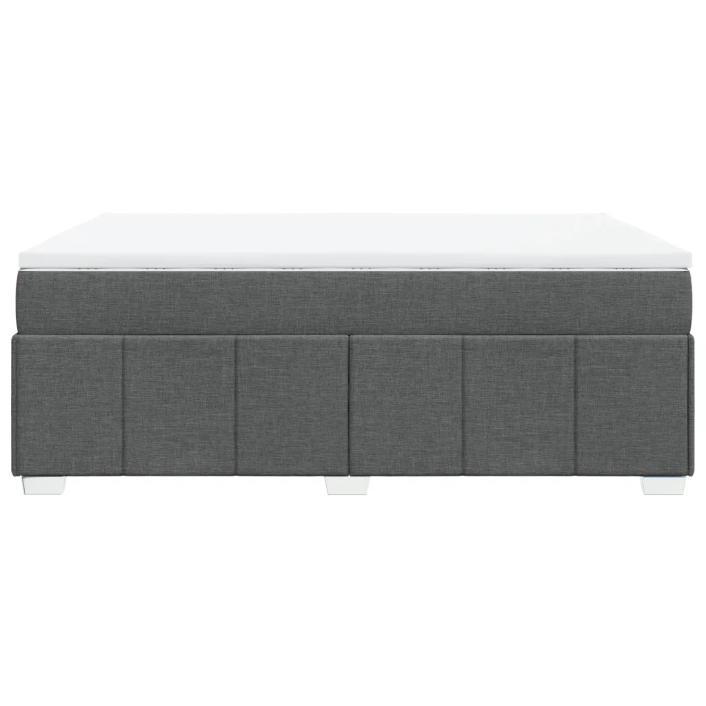 vidaXL Giroletto a Molle con Materasso Grigio Scuro 140x190 cm Tessuto