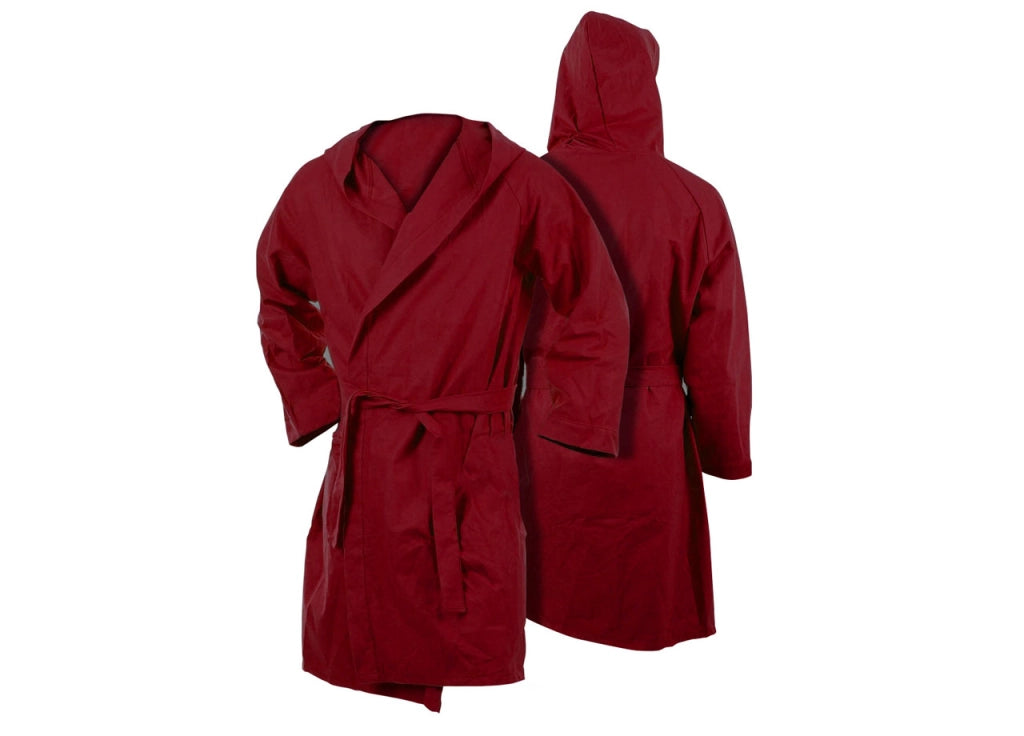 Accappatoio Con Cappuccio In Microfibra Taglia Adulto Unisex In Tinta Unita - M - Bordeaux