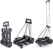 Carrello con 4 ruote - Pieghevole e trasportabile - Argento