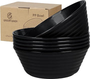 Collezione di 6 tazze da colazione, in plastica, inedite, set di tazze da dessert da 1055 ml, set di tazze e piatti per bambini e adulti, resistente al forno a microonde e lavastoviglie