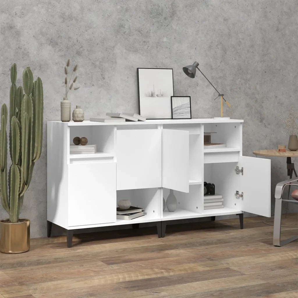 Credenze 2pz Bianche 60x35x70 cm in Legno Multistrato 3185727