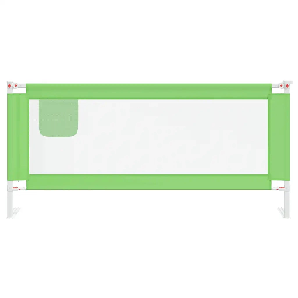 Sponda Letto di Sicurezza per Bambini Verde 200x25cm in Tessuto 10197