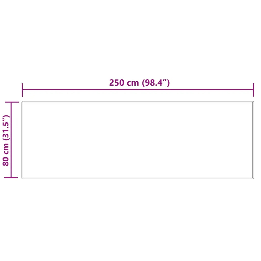Tappeto in finta TAFALLA Crema 80 x 250 cm Poliestere 42021502